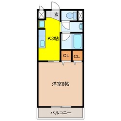 グレイスTUCHIYAの物件間取画像